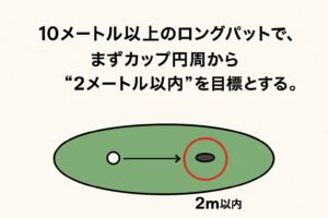 10メートル以上を2メートル以内の寄せる