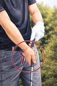 右手首の角度キープ