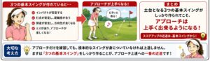 つの基本スイングが作られていないとアプローチは出来ない