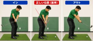 ハーフスイング後ろ姿