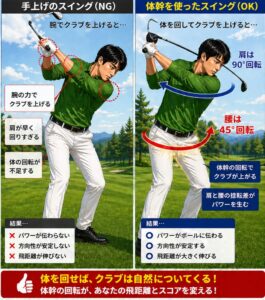 手上げのスイング