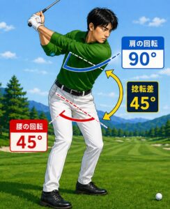 捻転差の重要性画像１